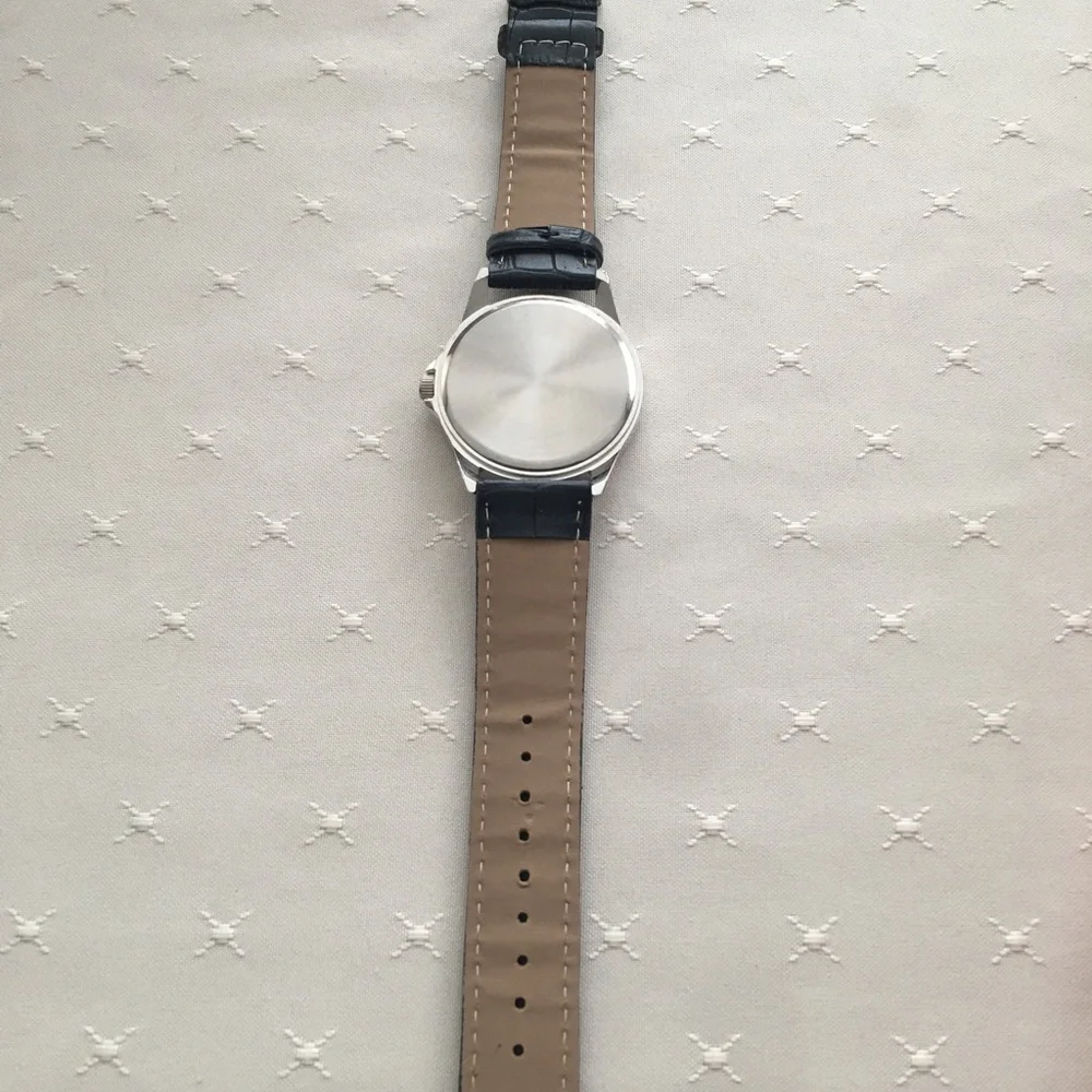 Silver and Black Wrist Watch